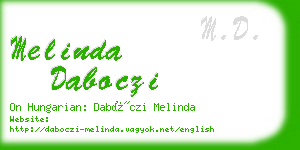 melinda daboczi business card